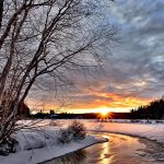 winter landscape sunset twilight 2995987