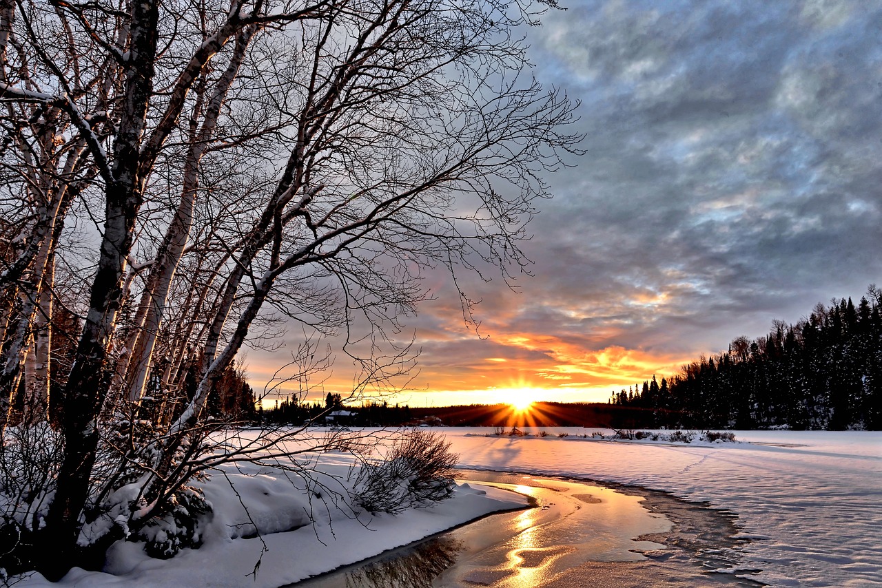 winter landscape sunset twilight 2995987